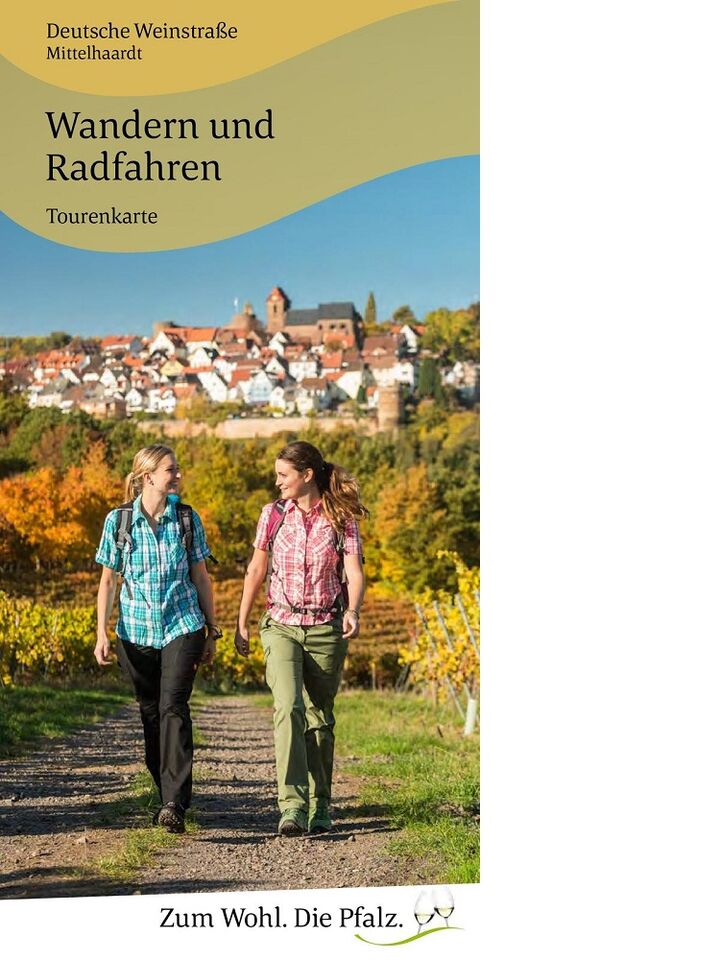 Tourenkarte „Wandern und Radfahren“ Deutsche Weinstraße -Mittelhaardt-